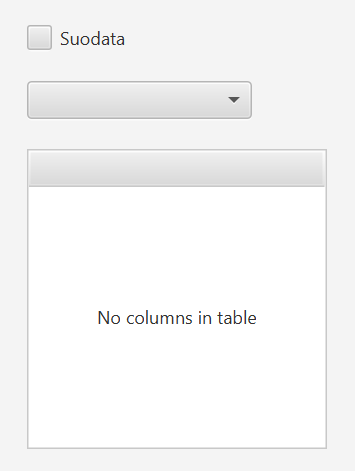 Käyttöliittymä suodatukselle